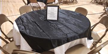 tableclothsfactory.com 60x 60 Black Seamless Satin Square Tablecloth Overlay Review