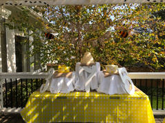 tableclothsfactory.com Buffalo Plaid Tablecloth | 54 x 108 Rectangular Spill Proof Tablecloths | White/Yellow | Disposable Checkered Plastic Vinyl Waterproof Tablecloths Review