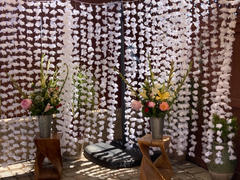 tableclothsfactory.com 6FT White Silk Hanging Flower Garland Backdrop Curtain Review