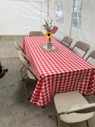 tableclothsfactory.com Buffalo Plaid Tablecloth | 60x102 Rectangular | White/Blue | Checkered Polyester Linen Tablecloth Review