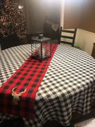 tableclothsfactory.com Buffalo Plaid Tablecloth | 90 Round | White/Black | Checkered Polyester Tablecloth Review