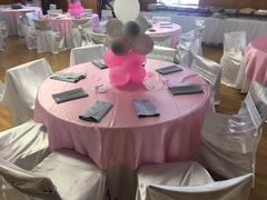 tableclothsfactory.com 72 x 72 Pink Seamless Satin Square Tablecloth Overlay Review
