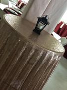 tableclothsfactory.com 108 Rose Gold|Blush Premium Sequin Round Tablecloth Review