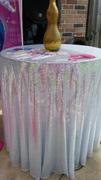 tableclothsfactory.com 108 Silver Premium Sequin Round Tablecloth Review