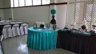 tableclothsfactory.com 120 Turquoise Premium Sequin Round Tablecloth Review