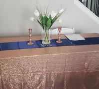 tableclothsfactory.com 12x108 Navy Blue Satin Table Runner Review