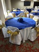 tableclothsfactory.com 5 Pack | Shiny Metallic Foil Gold Lame Fabric Chair Sashes | 6x108 Review