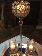 tableclothsfactory.com 16 Tall Silver Sleek Pillar Crystal Votive Tealight Candle Holder Review