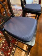 tableclothsfactory.com 2 Thick Navy Blue Chiavari Chair Pad, Memory Foam Seat Cushion With Ties and Removable Cover Review