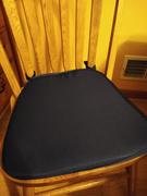 tableclothsfactory.com 2 Thick Chair Pad | Seat Padded Sponge Cushion With Poly Thread Soft Fabric Straps and Removable Zippered Cover - Navy Blue Review
