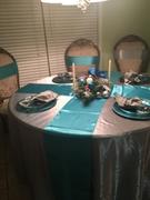 tableclothsfactory.com 12x108 Turquoise Satin Table Runner Review