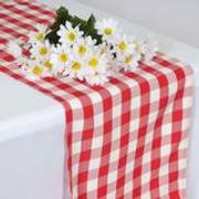 tableclothsfactory.com Buffalo Plaid Table Runner | Red / White | Gingham Polyester Checkered Table Runner Review