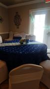 tableclothsfactory.com 90 x 156 Champagne Grandiose Rosette 3D Satin Rectangle Tablecloth Review