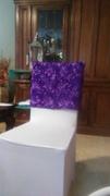 tableclothsfactory.com 16 Purple Rosette Chiavari Chair Caps Cover Review