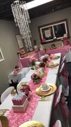 tableclothsfactory.com 14x108 Pink Grandiose Rosette Satin Table Runner Review