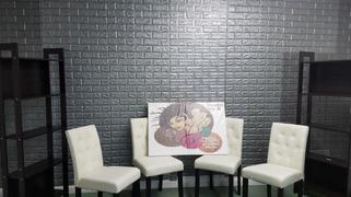 tableclothsfactory.com Pack of 10 | 58 Sq.Ft Metallic Silver Foam Brick Wall Tiles Peel and Stick 3D Wall Panel Room Decor Review