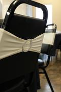 tableclothsfactory.com 5 Pack | Silver Spandex Stretch Chair Sashes with Silver Diamond Ring Slide Buckle | 5x14 Review
