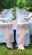 tableclothsfactory.com 1 Set Chiffon Hoods With Curly Willow Chiffon Chair Sashes - Rose Gold | Blush Review