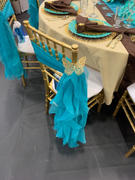 tableclothsfactory.com 1 Set Chiffon Hoods With Curly Willow Chiffon Chair Sashes - Rose Gold | Blush Review