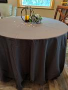 tableclothsfactory.com 120 Charcoal Gray Polyester Round Tablecloth Review