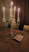 tableclothsfactory.com 32 5 Arm Premium Crystal Glass Taper Candle Holder Candelabra With Chandelier Chains Review