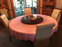 tableclothsfactory.com 90 Pink Polyester Round Tablecloth Review