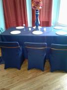 tableclothsfactory.com Navy Spandex Stretch Folding Chair Cover Review