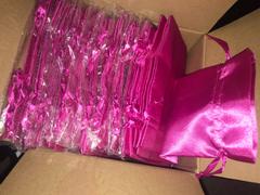 tableclothsfactory.com Pack of 12 | 5x7 Fuchsia Satin Party Favor Bags | Drawstring Pouch Gift Bags Review