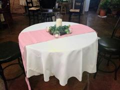 table runner chiffon 6ft premium dusty rose tableclothsfactory