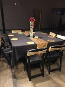 tableclothsfactory.com 5 pack Metallic Gold Spandex Chair Sashes With Attached Round Diamond Buckles Review
