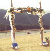 tableclothsfactory.com 6 ft Long Royal Blue Real Touch Rose Garland With 5 Big Roses | Wedding Garland Centerpiece Review