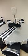 tableclothsfactory.com 12 x 108 | Black & White | Stripe Satin Table Runners Review