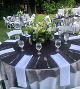 tableclothsfactory.com 72 x 72 | Charcoal Gray | Premium Velvet Square Table Overlay Review