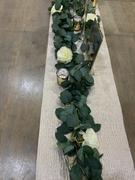 tableclothsfactory.com 42 Frosted Green Artificial Eucalyptus Leaves Garland With Ranunculus Flowers Review