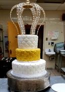 tableclothsfactory.com 16 Gold Crystal Metallic Royal Crown Cake Topper | Fillable Cake Crown Centerpiece Review