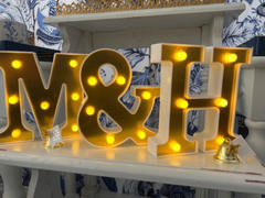 tableclothsfactory.com 6 Gold 3D Marquee Symbol | Warm White 6 LED Light Up Symbol | & Review