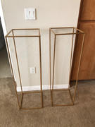 tableclothsfactory.com 2 Pack | 40 Matte Gold Wedding Flower Stand | Metal Vase Column Stand | Geometric Centerpiece Vase Review