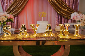 tableclothsfactory.com 6 Gold 3D Marquee Letters | Warm White 7 LED Light Up Letters | N Review