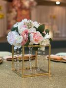 tableclothsfactory.com 2 Pack | 12” Rectangular Gold Metal Wedding Flower Stand | Geometric Centerpiece Vases Review