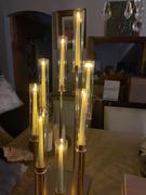 tableclothsfactory.com 42 Gold 8 Arm Cluster Taper Candle Holder With Clear Glass Shades, Large Candle Arrangement Review