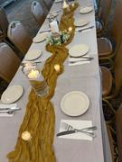 tableclothsfactory.com 10FT Gauze Table Runner Cheesecloth Fabric For Wedding Arch, Arbor Decor - Gold Review