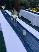 tableclothsfactory.com 10FT Gauze Table Runner Cheesecloth Fabric For Wedding Arch, Arbor Decor - Navy Blue Review