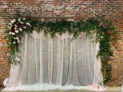 tableclothsfactory.com 18ft | Blush/Rose Gold Wedding Arch Drapery Fabric Window Scarf Valance, Sheer Organza Linen Review