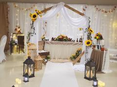 tableclothsfactory.com 7ft Wooden Wedding Arch, Heptagonal Rustic Photography Backdrop Stand Review