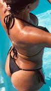 Kulani Kinis Thong Tie Side Bikini Bottom - Pitch Black Review