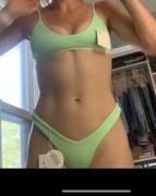 Kulani Kinis Minimal Bikini Top - Pastel Neon Lime Ribbed Review