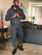 TAILORED ATHLETE Jersey Joggers in Dark Grey Melange Review