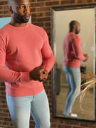 TAILORED ATHLETE Crew Neck Sweater in Washed Coral Review