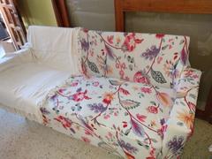 DecorZee Abstract Ivory / Red Floral Pattern Sofa Couch Cover Review