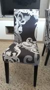 DecorZee Gray / White Floral Damask Pattern Dining Chair Cover Review